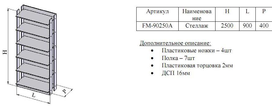 Стеллаж FM-90250А